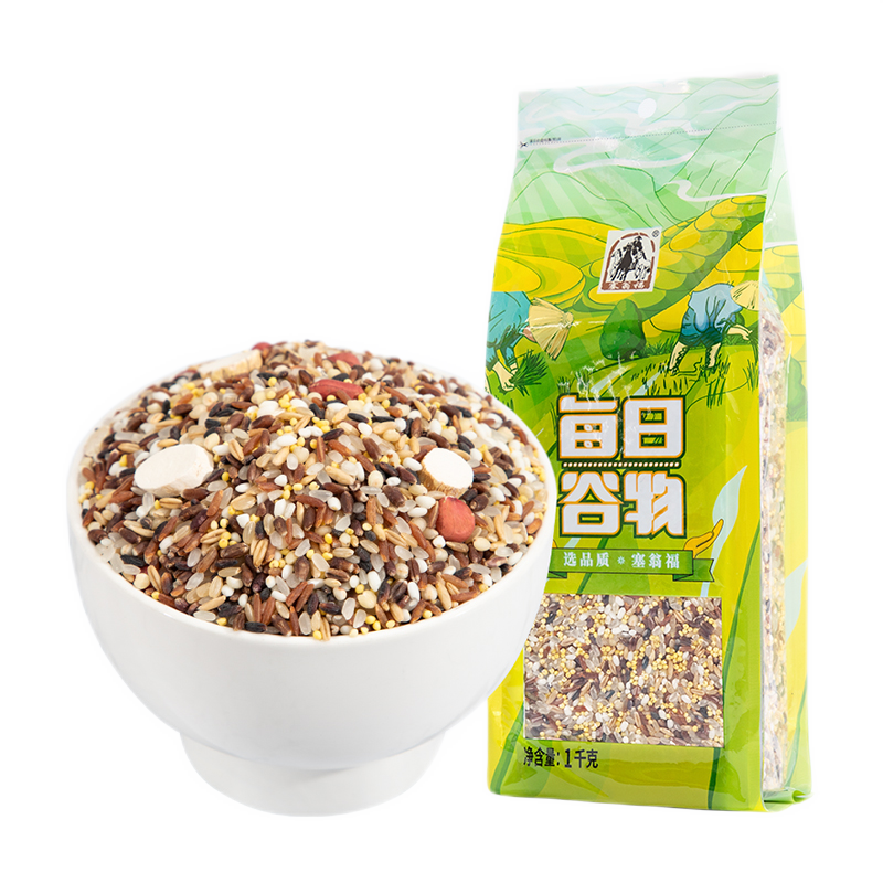 塞翁福 黑麦仁山药粥料（11种谷物 五谷杂粮 糯米 糙米）1kg
