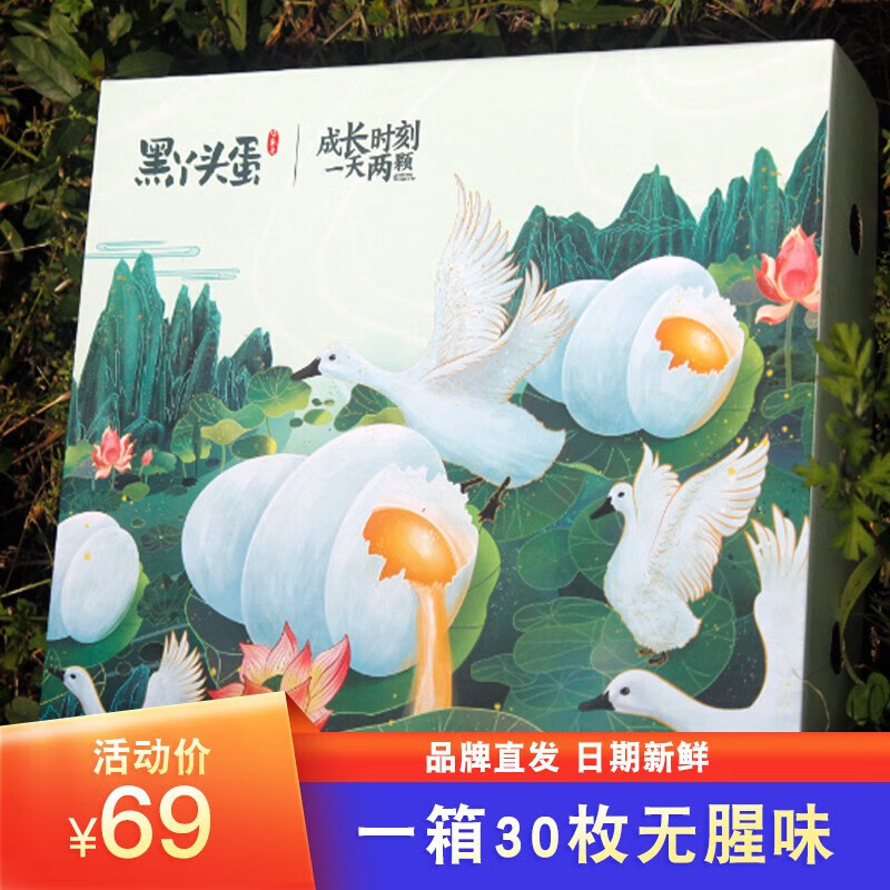 黑丫头蛋连城白鹭鸭蛋30颗礼盒生态散养新鲜鸭蛋无腥味天然有营养 30