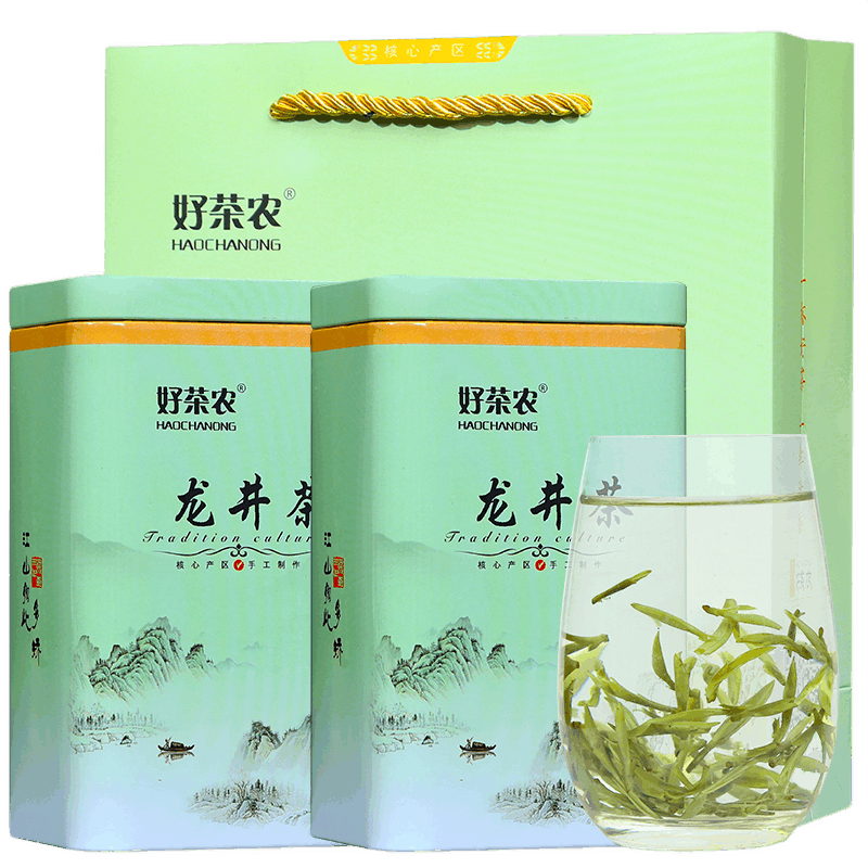 好茶農(nóng)  茶葉龍井新茶2025綠茶浙江明前龍井新昌大佛龍井茶250g禮盒罐裝