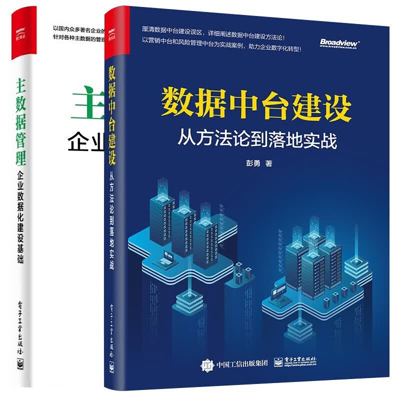数据中台建设 从方法论到落地实战数据管理 企业数据化建设基础 2本套 电子工业出版社