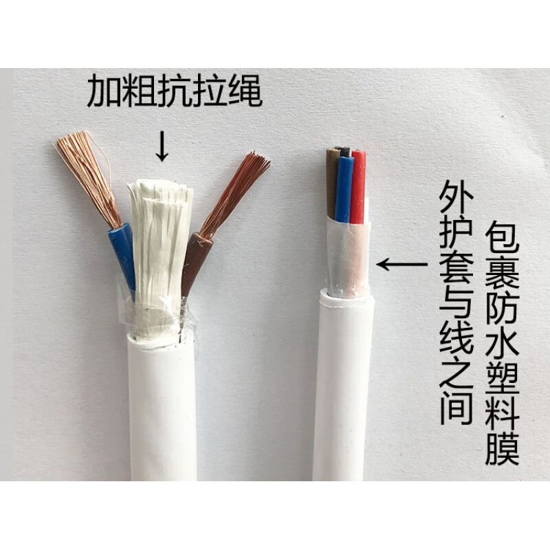 嗣音铜芯电源线水护套电缆RVV2X1.53芯570.50.754平方 更多规格请直接联系客服