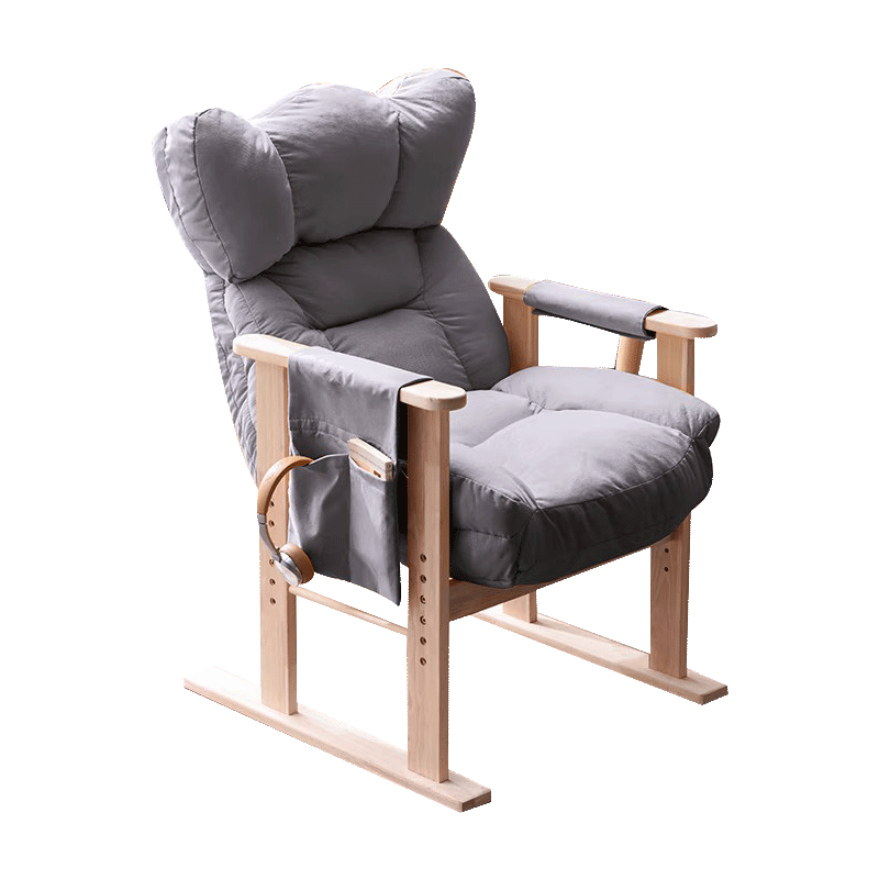 爱必居 电脑椅家用懒人沙发靠背躺椅单人沙发办公椅办公桌椅子 沙发椅 人体工学椅 气质灰