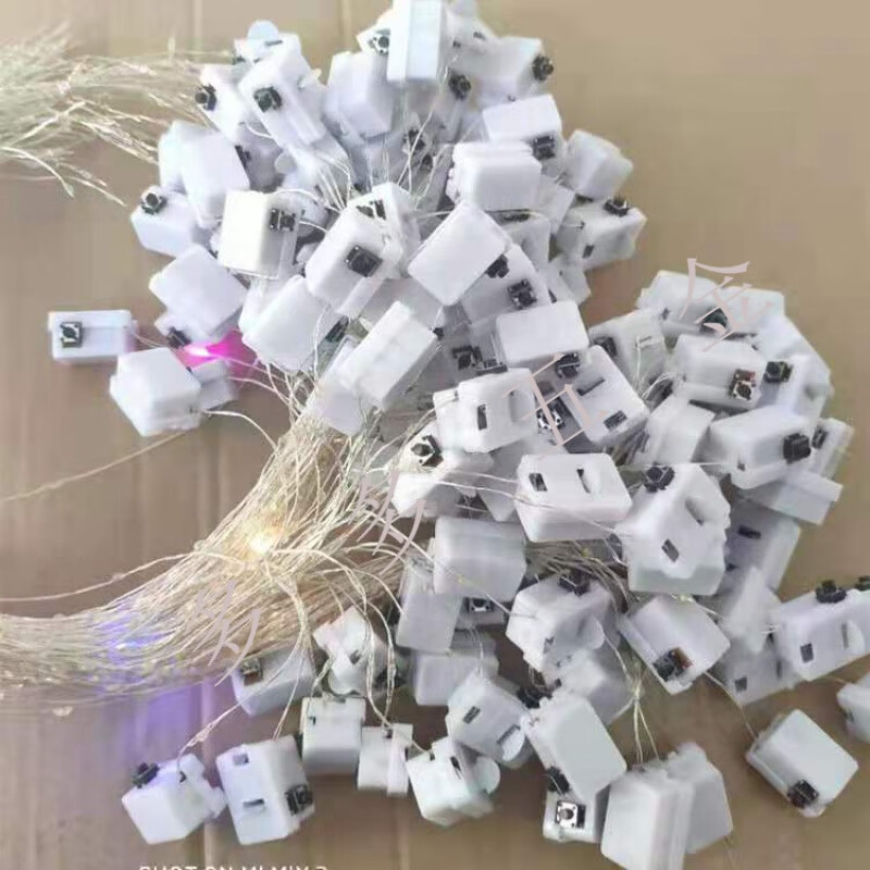 鲜花灯满天星生日蛋糕装饰灯串 50个 【1米暖色】 带开关3档可调节