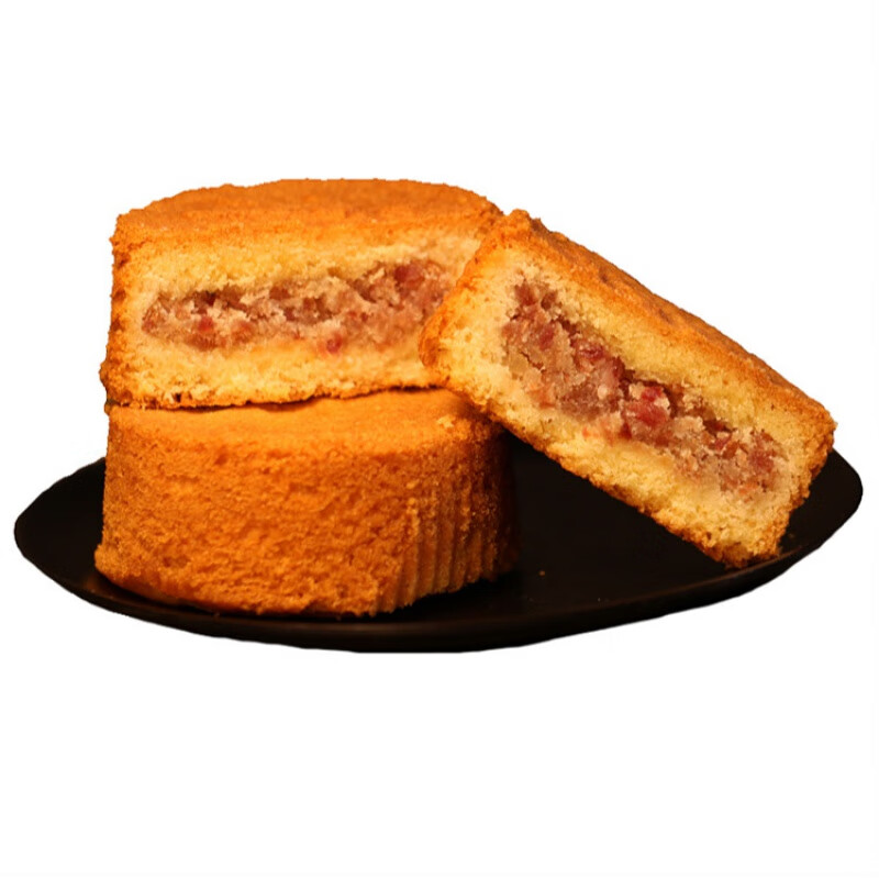 火腿福饼稀馅月饼肉松蛋黄宣威荞香月饼糕点 西式火腿福饼80克*5枚