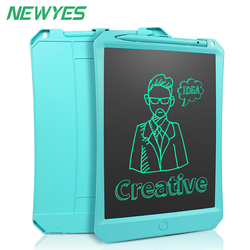 NEWYES 液晶手写板写字板小黑板 儿童电子画板彩色 10.5英寸-蓝色款-单色屏