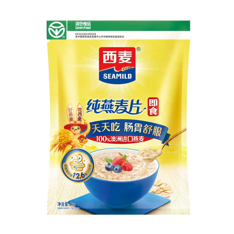 SEAMILD 西麦 即食燕麦片 1kg