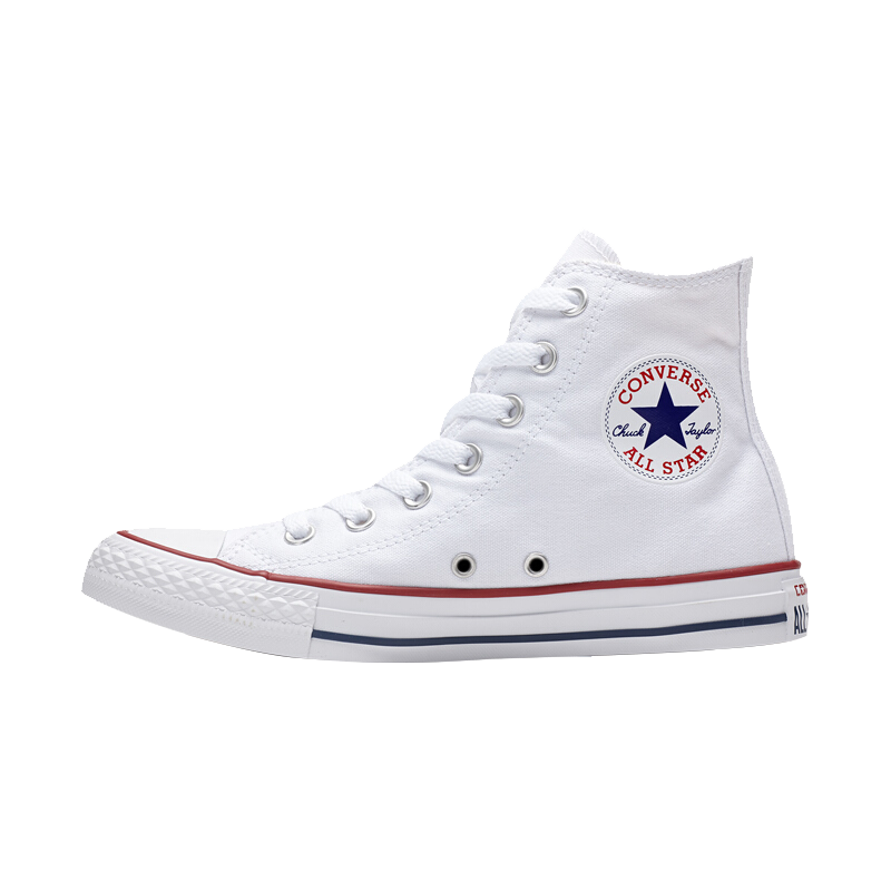 匡威（Converse）ALL star  常青款男鞋女鞋经典休闲鞋情侣鞋高帮帆布鞋板鞋学生鞋 101009 白高 41.5 /8