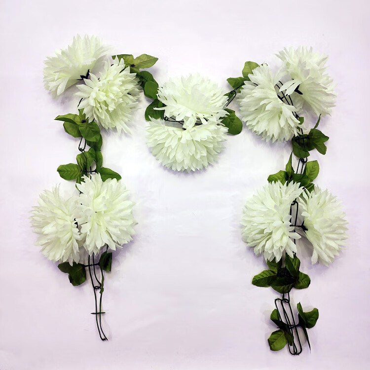 清明节墓碑挂花拉花秋菊祭祀摆放绢花清明节上坟烧纸春节扫墓花藤