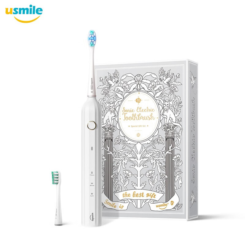 usmile 电动牙刷 成人声波震动情侣电动牙刷 Y1绅灰