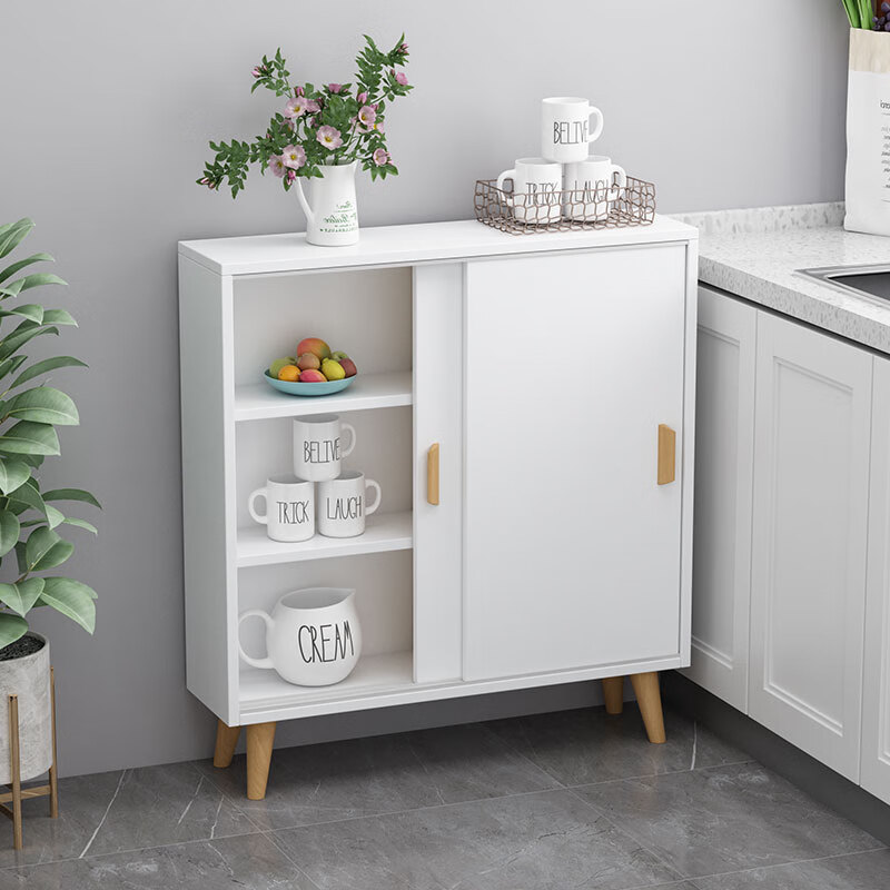 餐边柜超薄推拉门定制移门小型餐边柜30cm深客厅一体靠墙超窄餐边柜