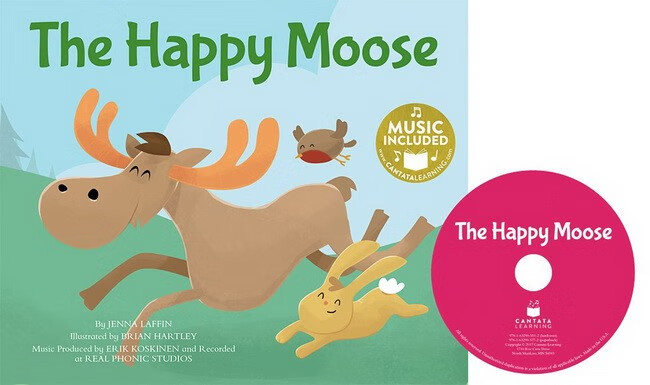 cantata learning the happy moose 快乐的驯鹿 绘本附cd 歌谣学英语