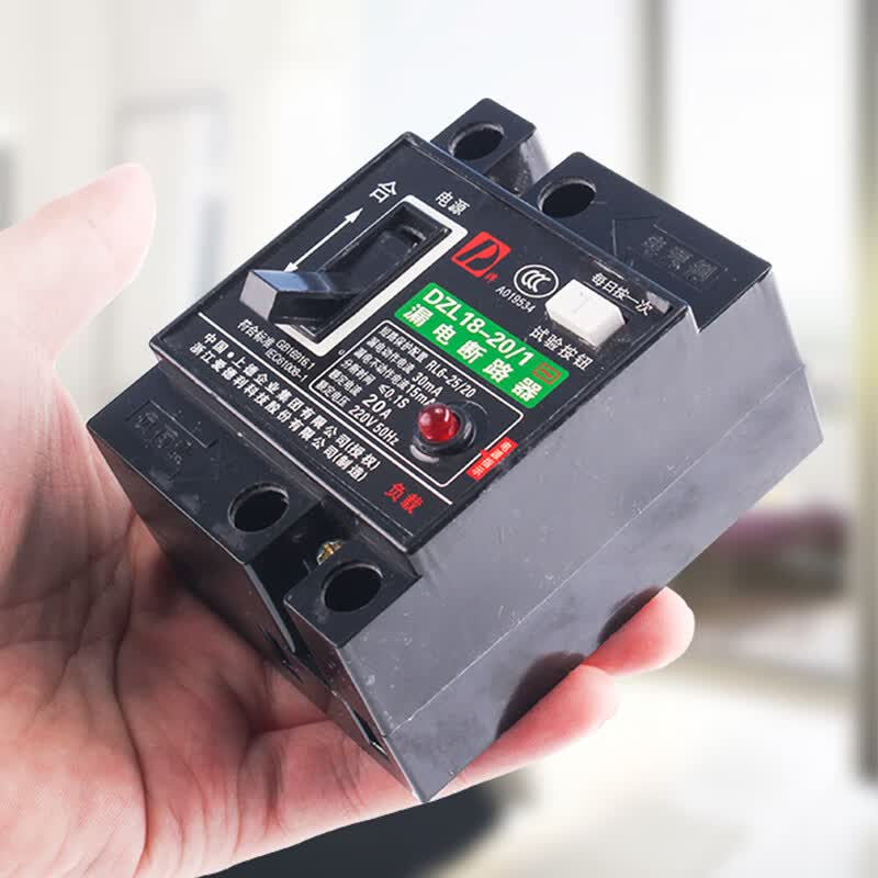 漏电保护器 dzl18双p漏电断路器220v变频器保护开关 20a 2p