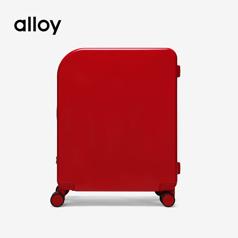 alloy/乐几 旅行箱女拉链款28英寸复古红色行李箱密码箱结婚陪嫁箱大容量耐磨款万向轮箱子P
