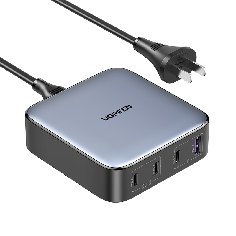 ������UGREEN�� ������100W�����س������װ ���PD���ͷ���� ����ƻ����Ϊ�ֻ��ʼǱ����� ��100W��3C1A�����س����װ