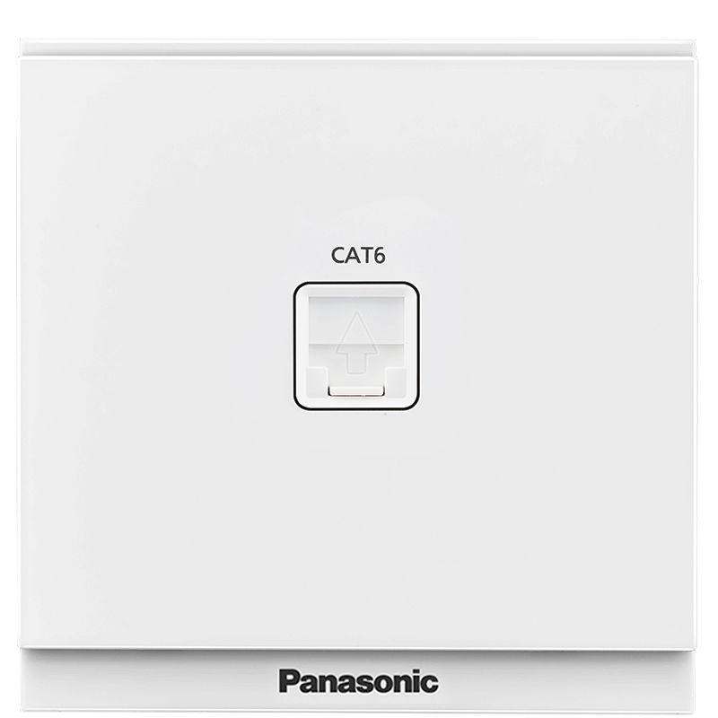松下（ Panasonic）开关插座面板 六类电脑网线插座面板 弱电信息墙壁插座 悦皓 白色 WMWF431