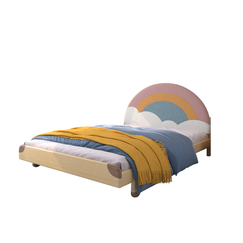 慕思 de RUCCI 儿童床进口木框架男孩床女孩1.5布艺床 布艺单床(床架+排骨架) 适配床垫:1200mm*1900mm