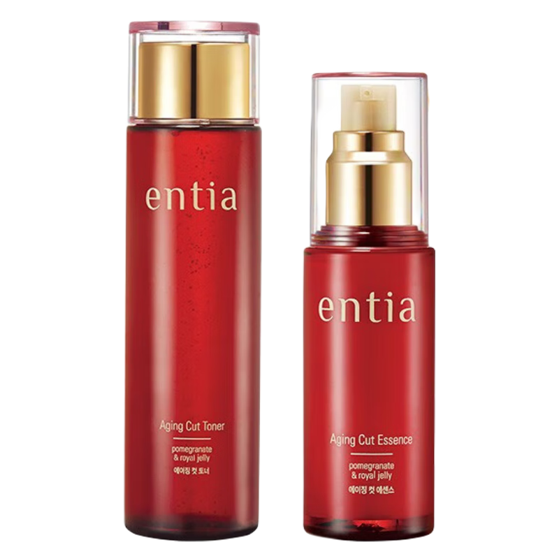 恩沙（ENTIA）韓國進口紅石榴臻顏組合裝抗皺緊致肌膚保濕護膚品套裝 紅石榴水+精華+送膜煥液