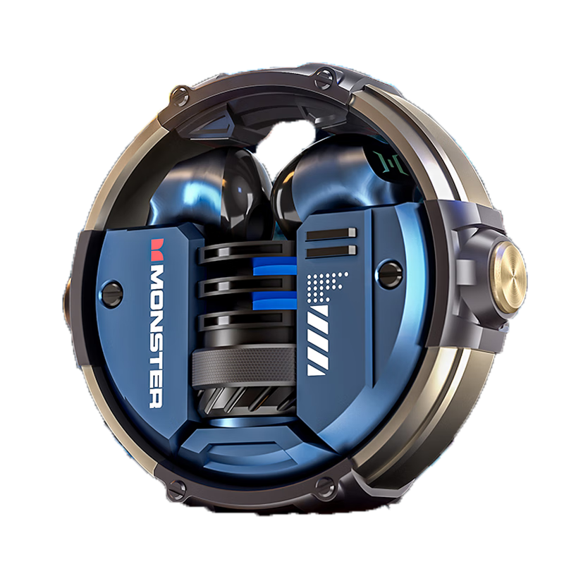魔声（MONSTER）XKT10 电竞游戏专用低延迟无线蓝牙耳机半入耳式运动降噪音乐长续航耳机苹果华为小米通用 蓝色