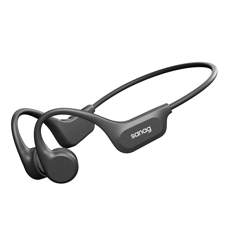 SANAG塞那 B60骨传导蓝牙耳机 开放式运动耳机 跑步骑行游泳骨传感挂耳式防水耳机高端礼物 32GB黑色