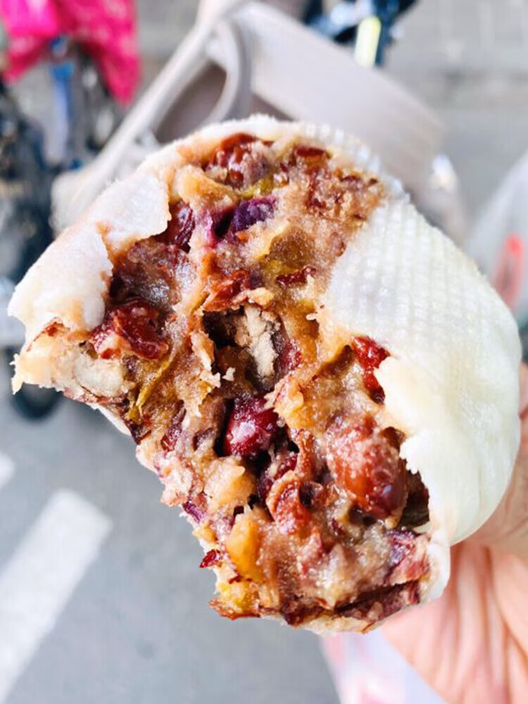 鲜有志老北京宫门口馒头铺八宝粘豆包1盒4个粗粮面食主食即食 粘豆包