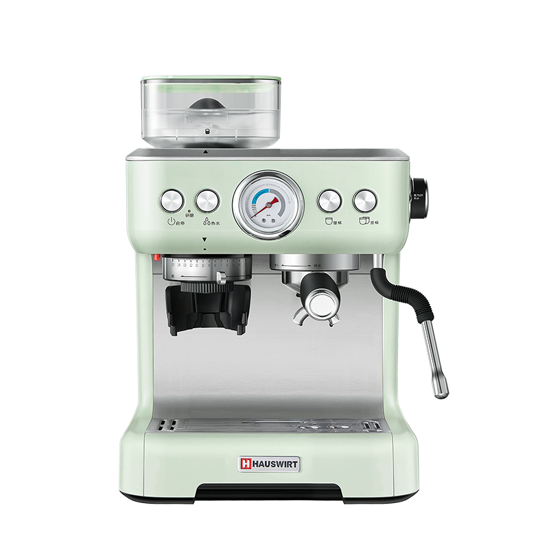 海氏 意式磨豆咖啡机半自动家商用双锅炉蒸汽打奶泡机C5 绿