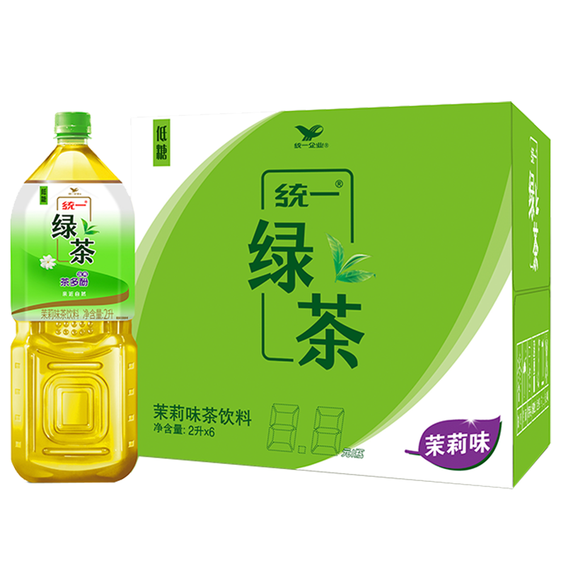 Uni-President 统一 绿茶 茉莉味 2L*6瓶