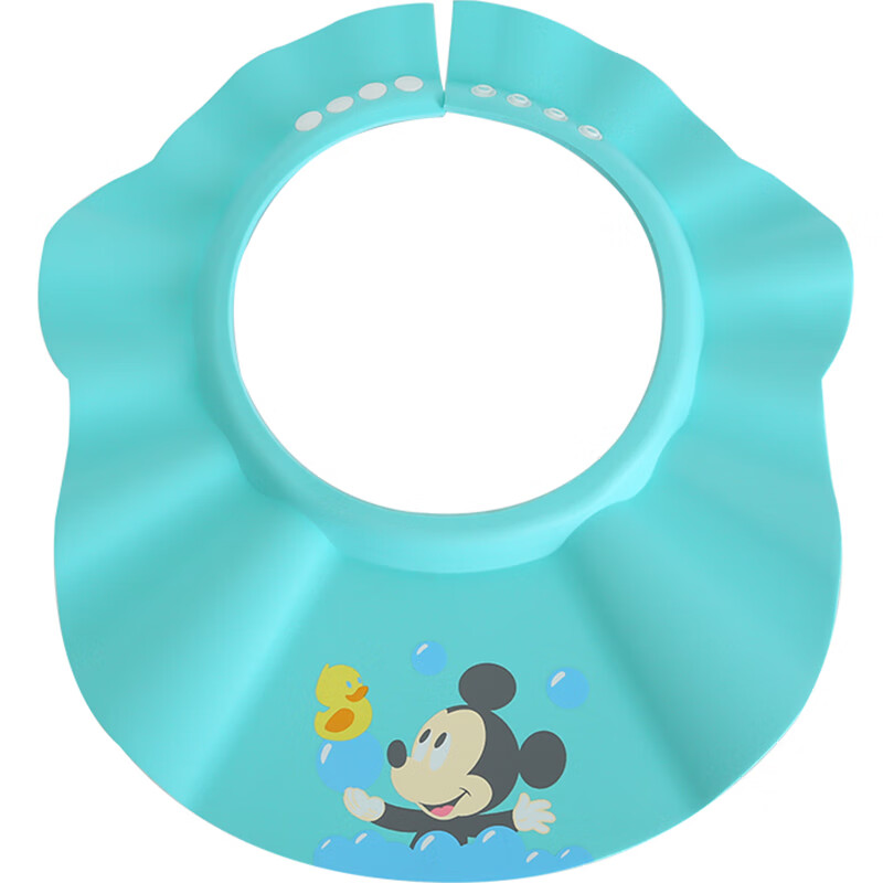 迪士尼(Disney)母婴 婴儿洗头帽 幼儿浴帽防水护耳儿童洗发帽宝宝洗澡洗头神器可调节米奇(颜色随机)