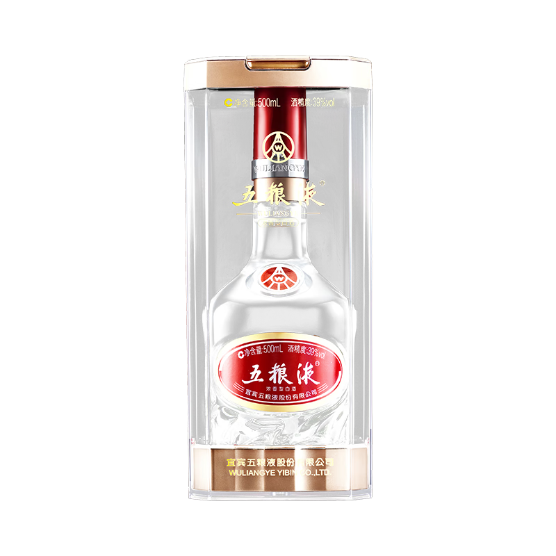 五粮液 39度 浓香型白酒送礼 500ml单瓶(新旧包装随机发货)