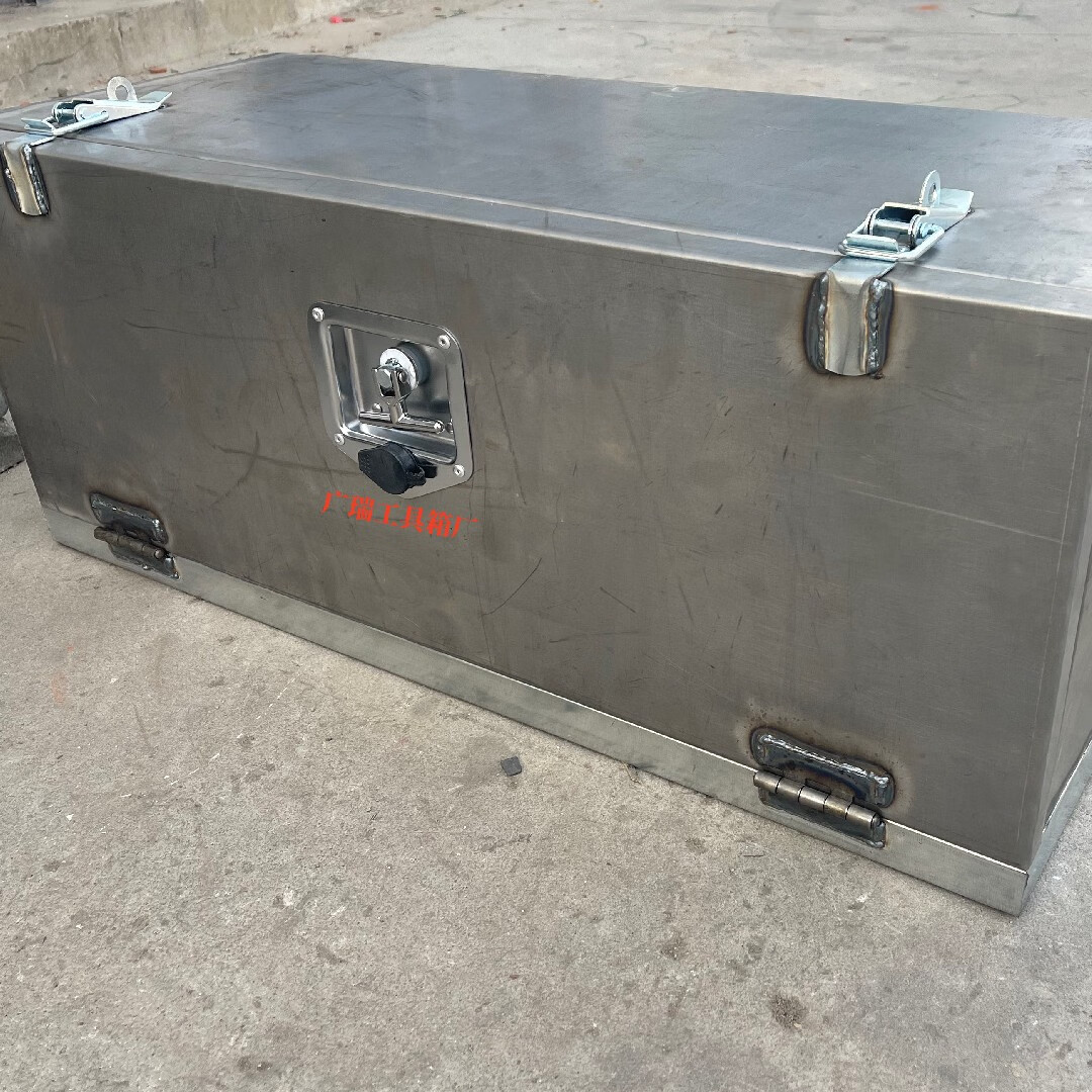 苑启黛货车半挂车工具箱加厚满焊防水带锁杆铁箱不锈钢铝合金材质 1.