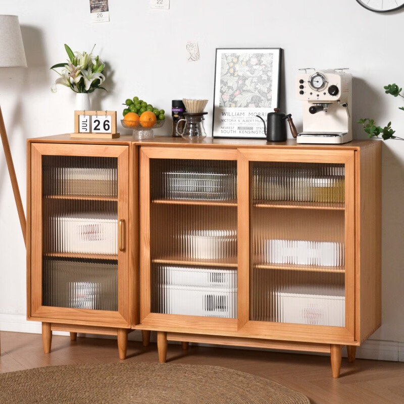 生态宜家【官方直销】欧式餐边柜储物l柜茶水柜北欧 樱桃木色 50x40x