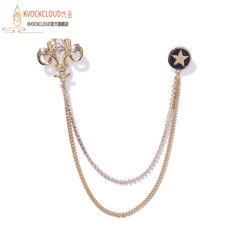 kvockcloud*小众流苏桃心胸针女高档西装配饰别针个性毛衣装饰潮 流苏