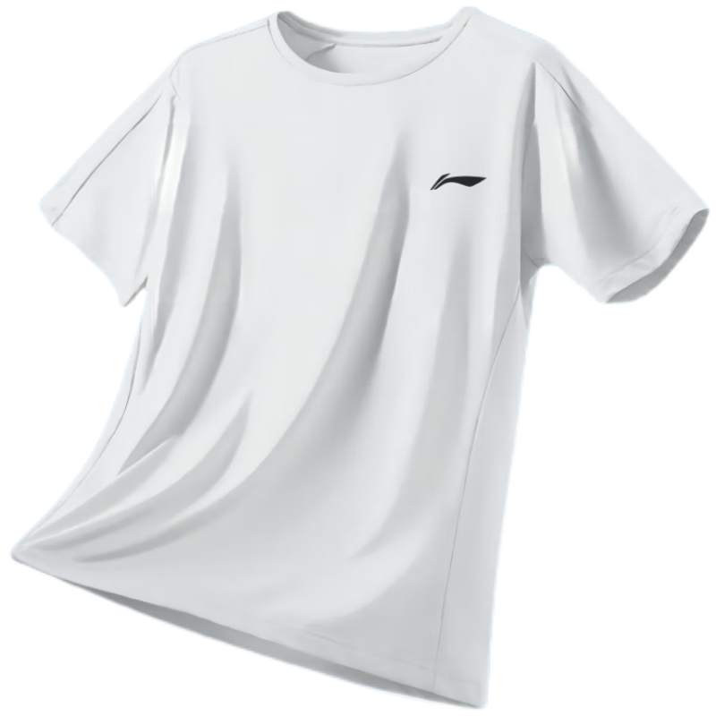LI-NING 李宁 速干T恤男运动短袖上衣吸汗透气健身训练跑步纯色体恤速干衣 灰色 L/175