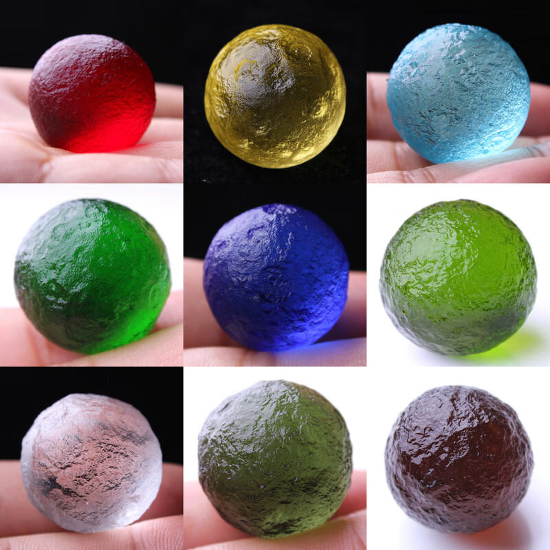 尊首天然捷克陨石单珠圆珠散珠diy手链手串配珠配饰配件原石宇宙矿物