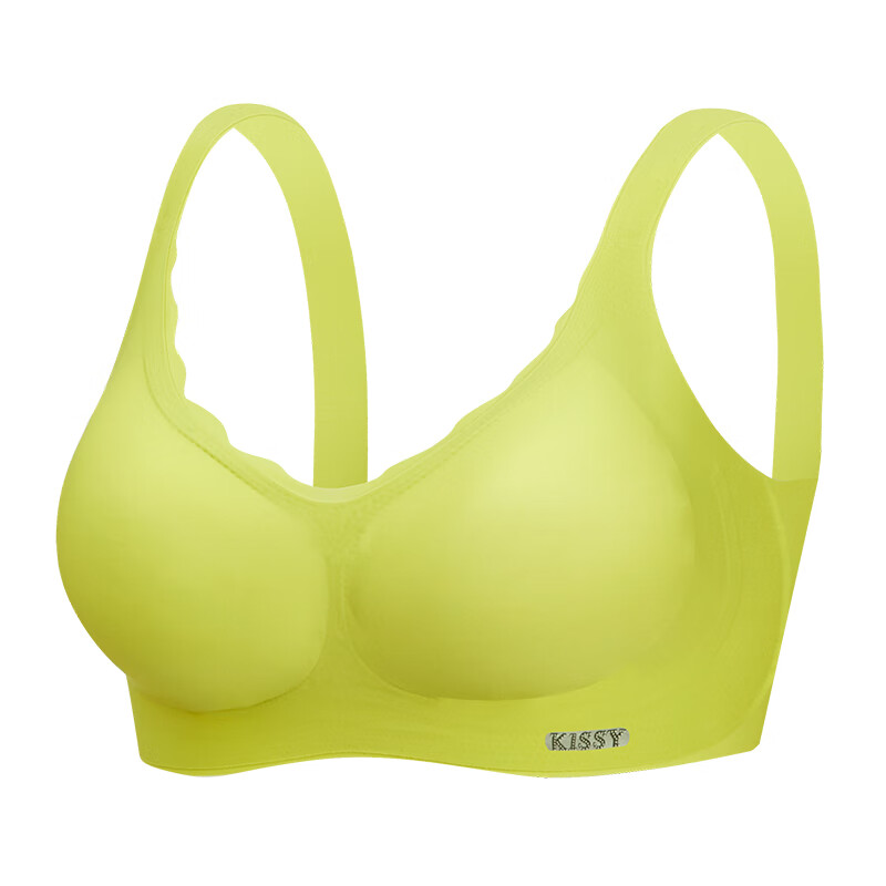 氧心（YANGXIN）云朵无尺码内衣果冻胶吊带背心女士内衣女文胸上托无痕无钢圈胸罩 兰花烟+青提色（小浪花） 均码 （A-C/90-140斤）