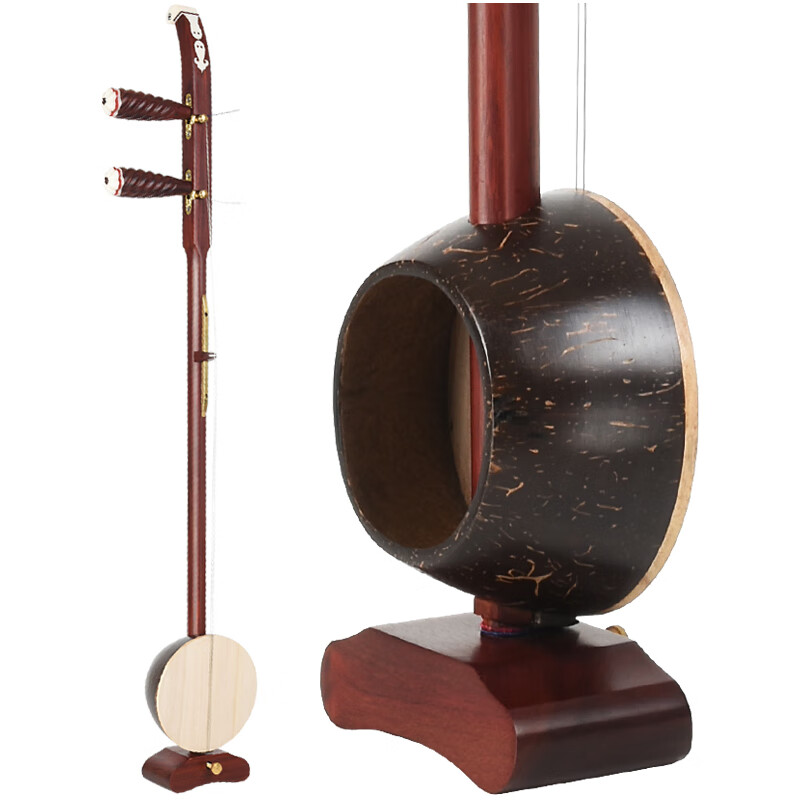 劉師傅刘师傅 专业演奏紫檀木板胡秦腔歌曲中音高音老椰壳平头卷头