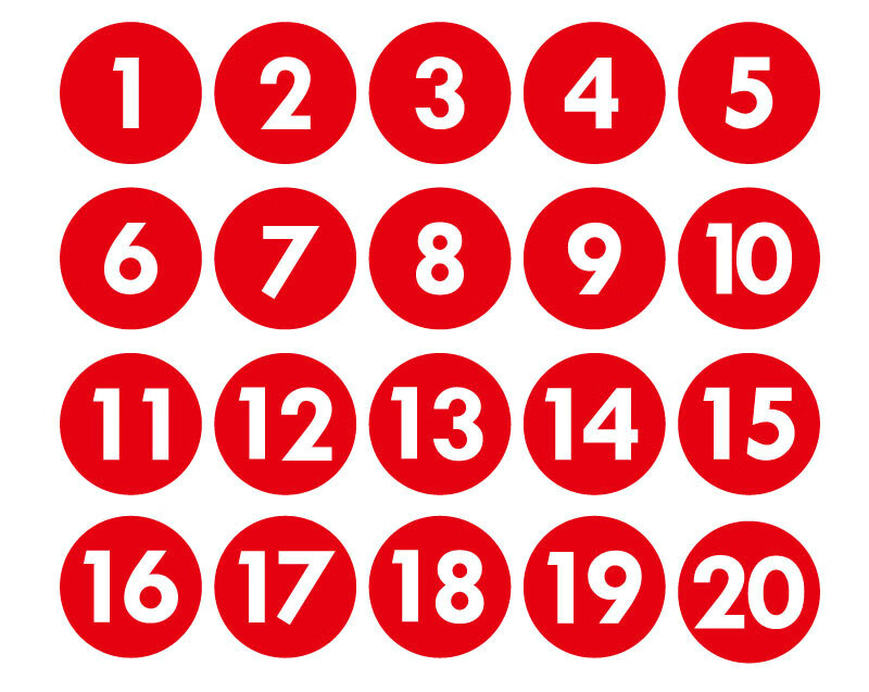 贴纸车队机器编号贴纸餐馆编号序号参赛选手号码牌贴门橱柜序号 1到10