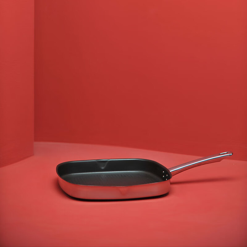 时鸟西兰宝 进口方形不锈钢不粘煎锅电磁炉燃气通用 不锈钢不粘方形牛