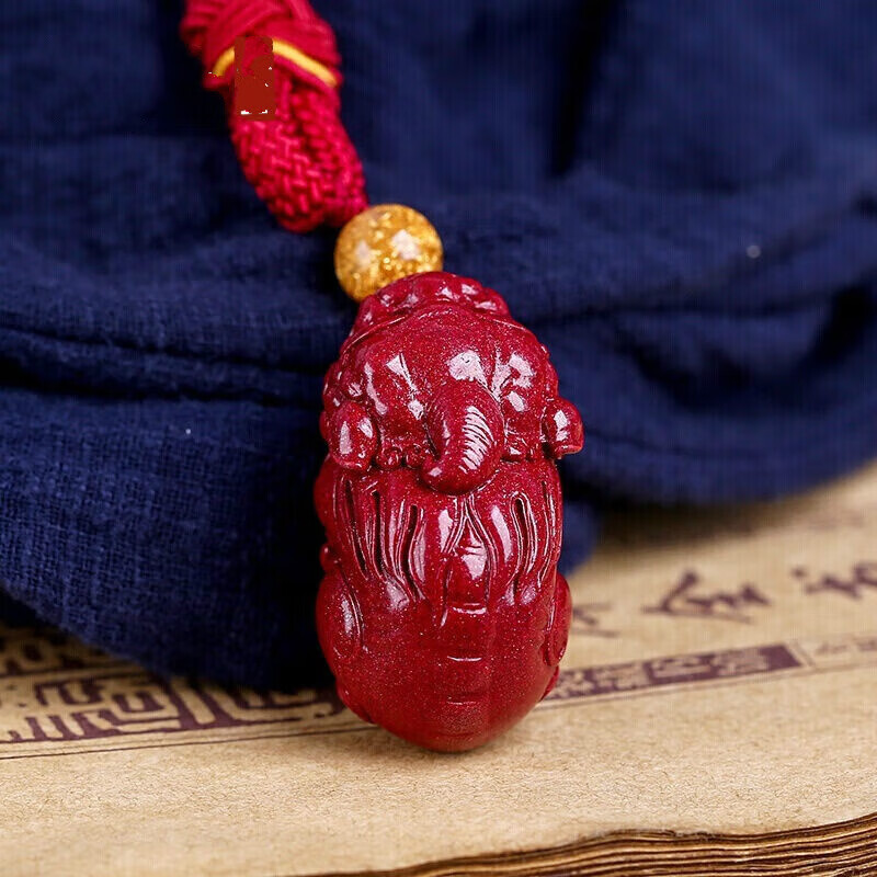 石宫匠文玩摆件雕貔貅财禄平安福挂件原矿紫金朱砂手把件礼物母节