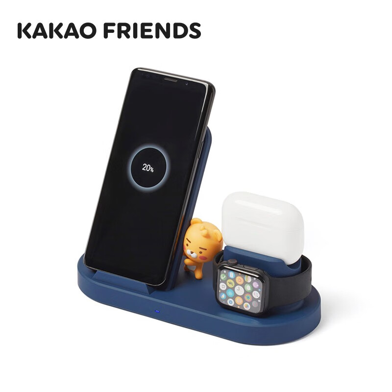 KAKAO FRIENDS 手机无线高速充电器支架萌趣新可爱实用办公居家 RYAN 均码