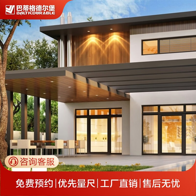 巴蒂格德爾堡系統(tǒng)落地封陽臺窗隔音隔熱合金樹脂新材料平開窗內倒窗 私人定制