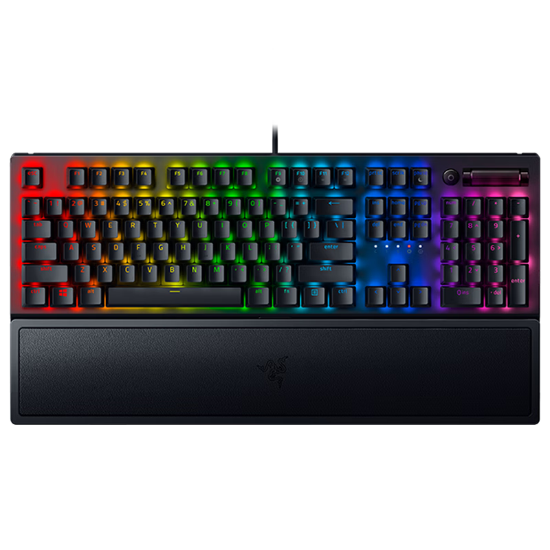 RAZER 雷蛇 黑寡妇蜘蛛V3 104键 有线机械键盘 黑色 雷蛇绿轴 RGB
