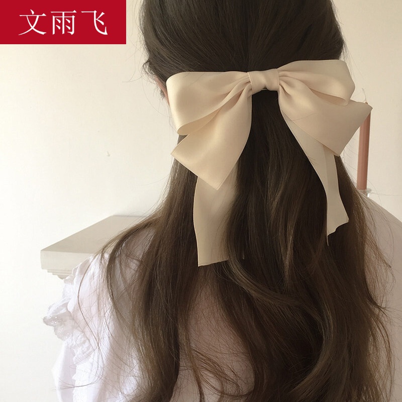 文雨飞 日系外出发带绑发法式超仙女森系蝴蝶结飘带发饰头饰发夹发绳