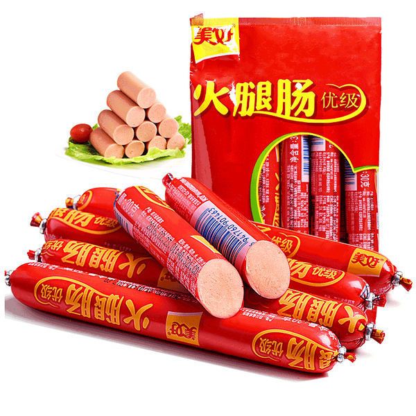 搭档整箱批发四川钵钵鸡办公休闲香肠热狗 优级火腿肠40g*10支*1袋