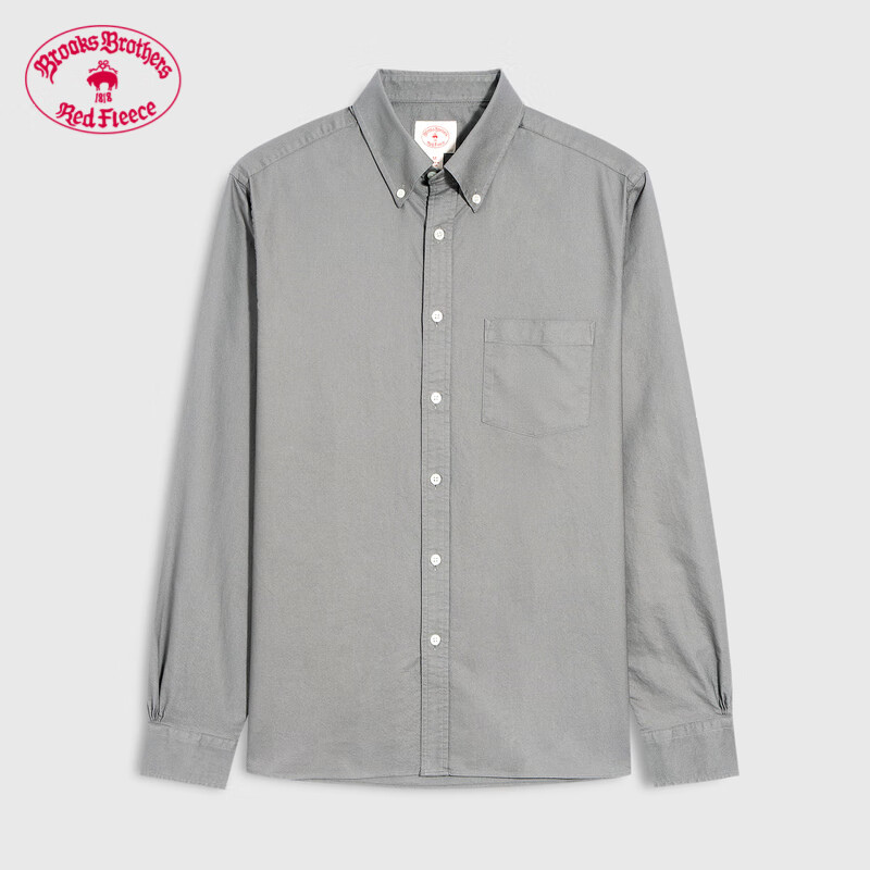 布克兄弟（BrooksBrothers） 男士纯棉美式经典长袖休闲扣结领衬衫 0007-灰色 M怎么看?