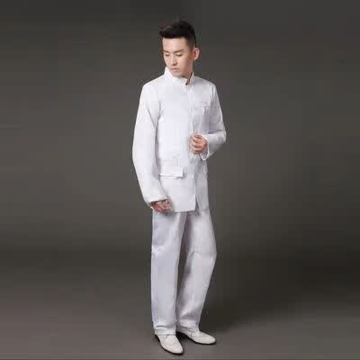 歌珀尼五四青年表演服中山装民国风学生装毕业班服合唱演出服 白色男 XL(175)怎么样,好用不?