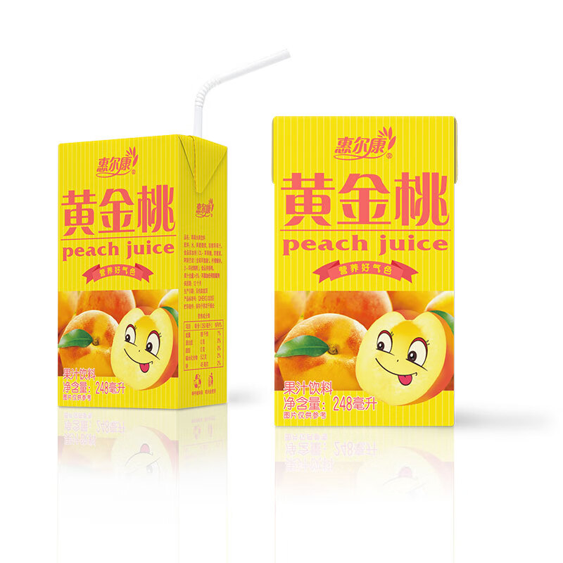 【严选】惠尔康 248ml*24盒装 红苹果果汁饮料8090怀旧果味红荔枝黄金