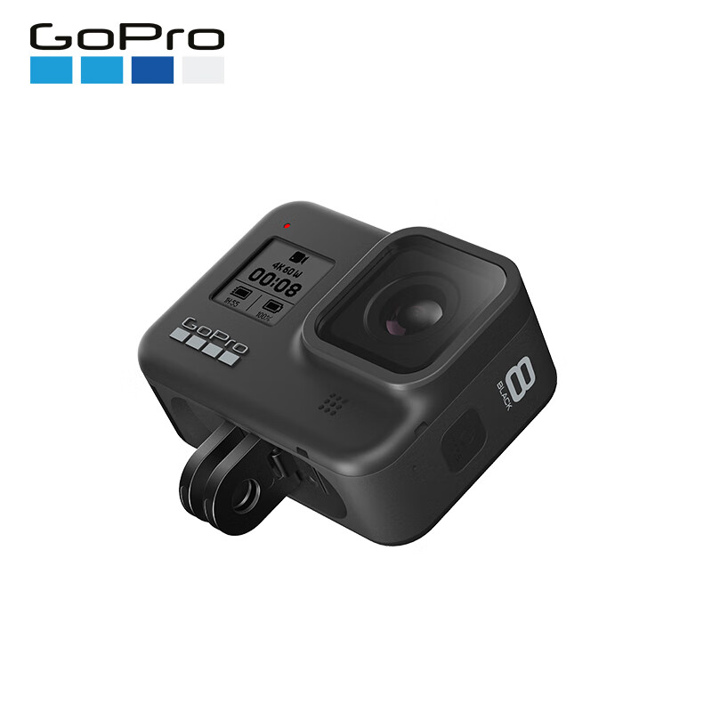 GoPro HERO8 Black 4K运动相机 Vlog便携摄像机 水下潜水户外骑行滑雪直播相机 增强防抖 裸机防水