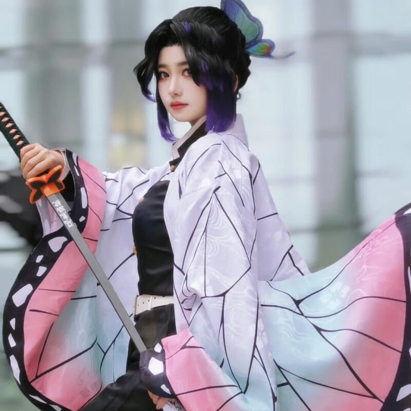 尚翰鬼灭之刃周边游戏角色cosplay虫柱羽织蝴蝶忍cos服全套装卡通手办