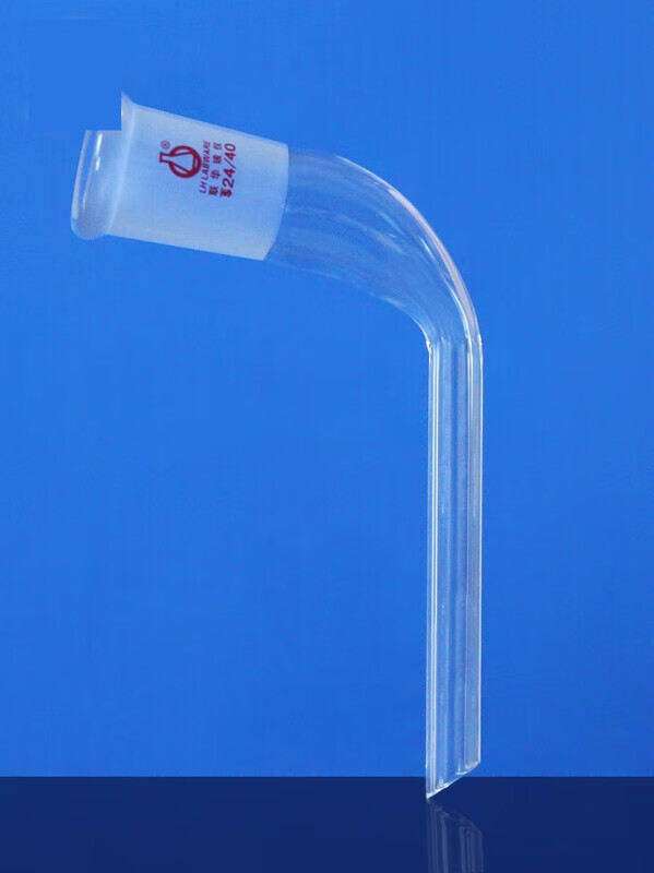 105°度玻璃蒸馏接头牛角管尾接管接受管 14/19/24/29  lh-119 磨口
