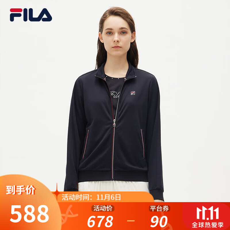 fila 斐乐官方女士运动外套2021年夏秋季新款休闲长袖